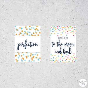 Rainbow Confetti Baby Milestone Cards