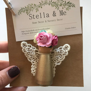 Gold Angel Peg Doll