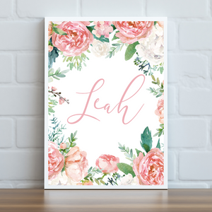 Sweetheart Floral Name Print