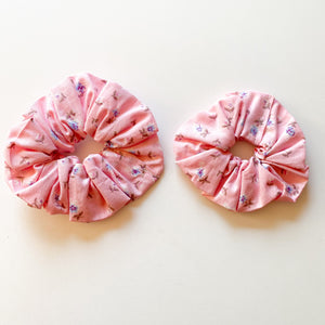 Mummy & Me Matching Scrunchies - Pink Floral