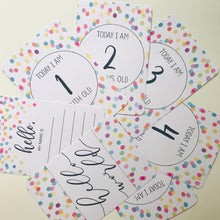 Load image into Gallery viewer, Rainbow Confetti Baby Milestone Cards
