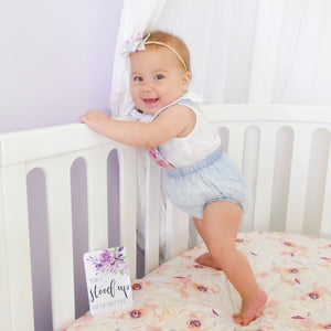 Purple Floral Baby Milestone Cards