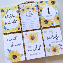 Load image into Gallery viewer, Sunflower Baby Milestone Cards
