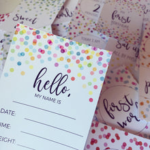 Load image into Gallery viewer, Rainbow Confetti Baby Milestone Cards
