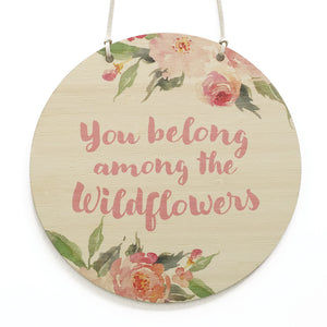 Wildflower Wooden Plaque
