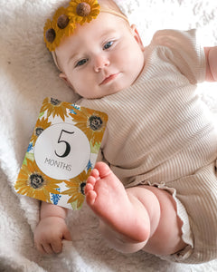 Sunflower Baby Milestone Cards