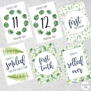 Tropical Baby Milestone Cards