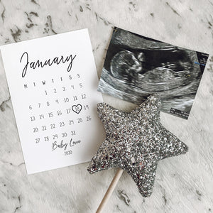 Pregnancy Due Date Announcement Cards