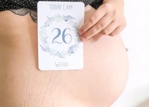Floral Pregnancy Milestone Cards