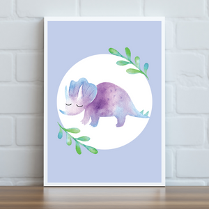 Purple Dinosaur Print